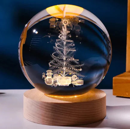 Luminous Galaxy Crystal Lamp